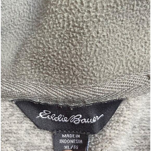 Eddie Bauer 1/4 Zip Pullover Sweater Size XL Light Heather Gray - Picture 3 of 7